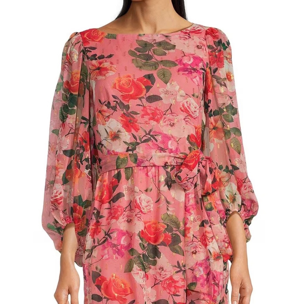 Eliza J Chiffon Ruffle Dress. EUC - Picture 7 of 8